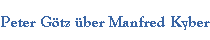 Peter Götz über Manfred Kyber