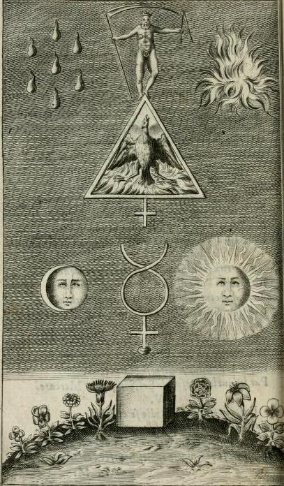 Kupferstich Basilius Valentinus 1660 Paris